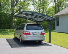 Arizona 10'x16' Wave 5000 Single Carport Kit-Gray/Solar Gray by Palram-Canopia