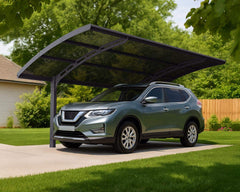 Arizona 10'x16' Wave 5000 Single Carport Kit-Gray/Solar Gray by Palram-Canopia