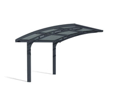 Arizona 10'x16' Wave 5000 Single Carport Kit-Gray/Solar Gray by Palram-Canopia