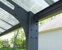 Arizona 19'x16' Wave Double Carport Wing Kit-Gray/Solar Gray by Palram-Canopia