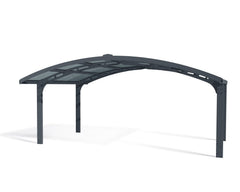 Arizona 19'x16' Wave Double Carport Arch Kit-Gray/Solar Gray by Palram-Canopia
