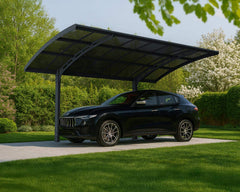 Arizona 10'x16' Breeze 5000 Single Carport Kit-Gray/Solar Gray by Palram-Canopia