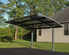 Arizona 10'x16' Breeze 5000 Single Carport Kit-Gray/Solar Gray by Palram-Canopia