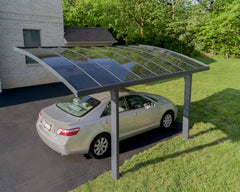 Arizona 10'x16' Breeze 5000 Single Carport Kit-Gray/Solar Gray by Palram-Canopia
