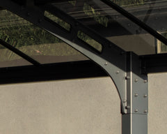 Arizona 10'x16' Breeze 5000 Single Carport Kit-Gray/Solar Gray by Palram-Canopia