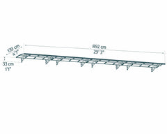 Bordeaux 29x5 8920 Awning - White/Diffused Clear by Palram-Canopia