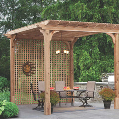 Rough Cut Cedar Wood Holiday Shadow Series Pavilion Kit By Atlantic Outdoors