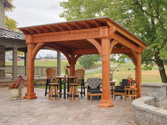 Rough Cut Cedar Wood Holiday Shadow Series Pavilion Kit By Atlantic Outdoors