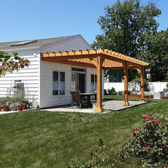 Cedar Wood Wall-Mounted Cozy Retreat Pergola Kit By Atlantic Outdoors