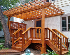 Wall Mounted Cedar Wood Cozy Retreat Pergola Kit