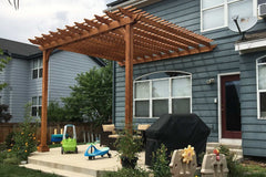 Wall Mounted Cedar Wood Cozy Retreat Pergola Kit
