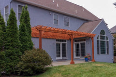 Wall Mounted Cedar Wood Cozy Retreat Pergola Kit