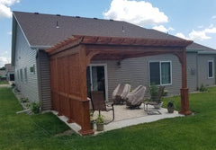 Wall Mounted Cedar Wood Cozy Retreat Pergola Kit