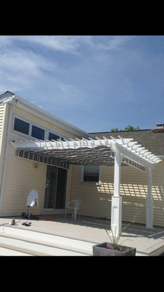 Wall Mounted Vinyl Cozy Retreat Pergola Kit By Atlantic Outdoors