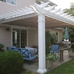 Wall Mounted Vinyl Cozy Retreat Pergola Kit By Atlantic Outdoors