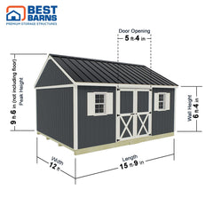 Crafter's Connection 12x16 Shed Kit Series By Best Barns