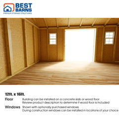 Crafter's Connection 12x16 Shed Kit Series By Best Barns