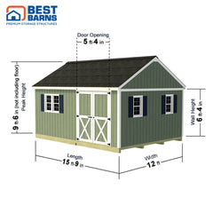 Crafter's Connection 12x16 Shed Kit Series By Best Barns