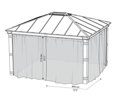 Dallas 12'x14' Gazebo Netting Set by Palram-Canopia