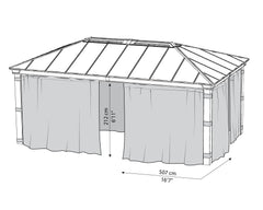 Dallas 12'x20' Gazebo Curtain Set by Palram-Canopia