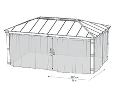 Dallas 12'x20' Gazebo Netting Set by Palram-Canopia