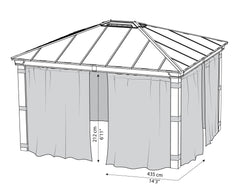 Dallas 14'x14' Gazebo Curtain Set by Palram-Canopia
