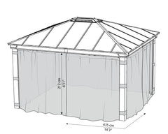 Dallas 14'x14' Gazebo Netting Set by Palram-Canopia
