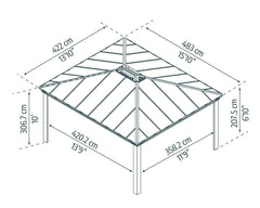 Dallas 14'x16' Gazebo Kit by Palram-Canopia