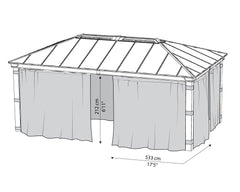 Dallas 14'x20' Gazebo Curtain Set by Palram-Canopia