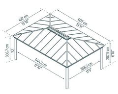 Dallas 14'x20' Gazebo Kit by Palram-Canopia