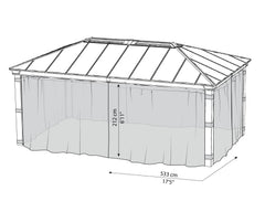Dallas 14'x20' Gazebo Netting Set by Palram-Canopia