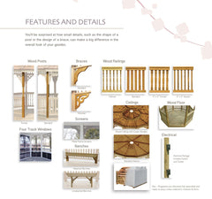 Pressure-Treated Wood Rectangle Gazebo Kit By Atlantic Outdoors