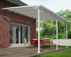 Feria 13'x14' Patio Cover White/Diffused Clear by Palram-Canopia