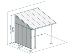 Feria 10' White Patio Cover Sidewall Kit by Palram-Canopia