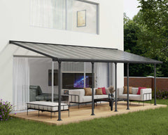 Feria 10'x24' Patio Cover White/Gray by Palram-Canopia