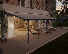 Feria 10'x28' Patio Cover White/Gray by Palram-Canopia