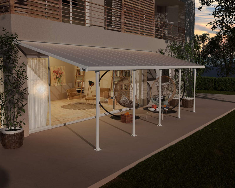 Feria 10'x28' Patio Cover White/Gray by Palram-Canopia