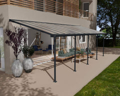 Feria 10'x30' Patio Cover White/Gray by Palram-Canopia