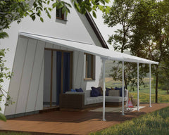 Feria 13'x20' Patio Cover White/Diffused Clear by Palram-Canopia