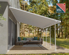 Feria 13'x26' Patio Cover White/Diffused Clear by Palram-Canopia