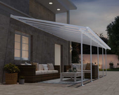 Feria 13'x26' Patio Cover White/Diffused Clear by Palram-Canopia