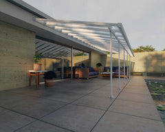 Feria 13'x34' Patio Cover White/Diffused Clear by Palram-Canopia