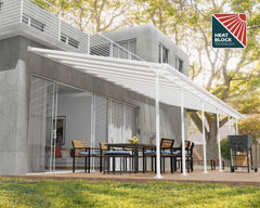 Feria 13'x34' Patio Cover White/Diffused Clear by Palram-Canopia