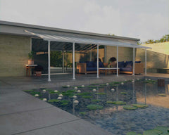 Feria 13'x34' Patio Cover White/Diffused Clear by Palram-Canopia