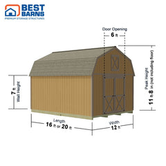Handcrafted Homestead Barn Kit Series 12x16-20 By Best Barns