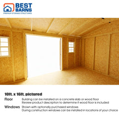 Handmade Haven Shed Kit Series 10x12-10x16 By Best Barns