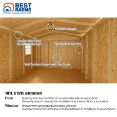 Handmade Haven Shed Kit Series 10x12-10x16 By Best Barns