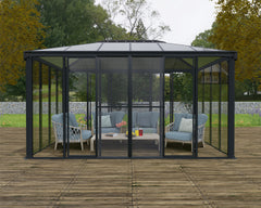 Ledro 10'x14' Enclosed Gazebo w/Screen Doors by Palram-Canopia