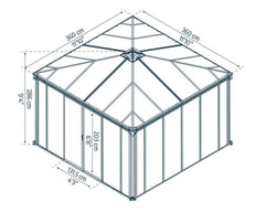 Ledro 12'x12' Enclosed Gazebo w/Screen Doors by Palram-Canopia