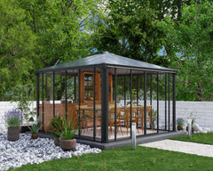 Ledro 12'x12' Enclosed Gazebo w/Screen Doors by Palram-Canopia